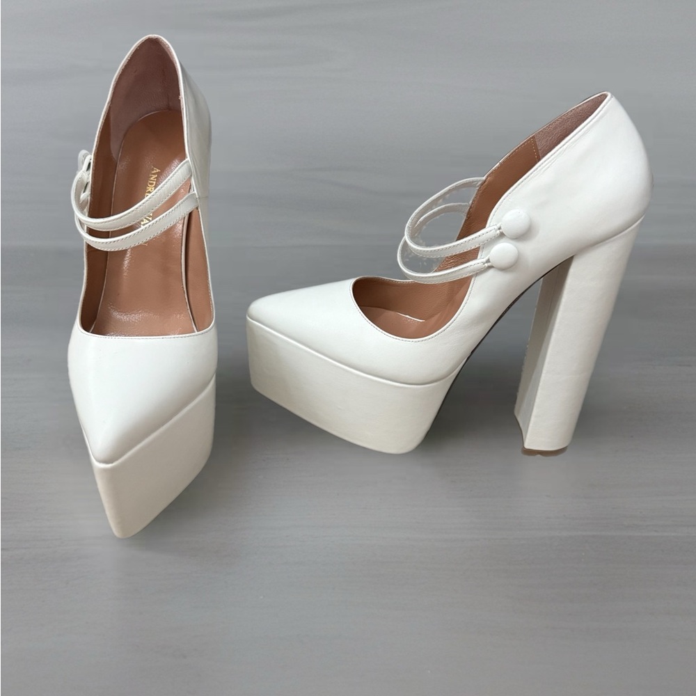 Andrea wazen double jeu Mary Jane platform pump heels *brand new*